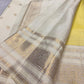 Butter Yellow Handwoven Pure Silk Kanchipuram Saree with Varisaipet Weave and Ivory Gold Zari Border