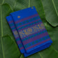 Cerulean blue handwoven Kanjivaram pure silk saree with kamalam butta and pattupet border — Idam Living