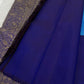 Cerulean and Royal Blue Pure Silk Kanchipuram saree with Kodi-Valli zari Jaal