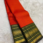 Pure silk Kanchivaram saree with fine zari kattam grid and traditional heritage antique gold weaving