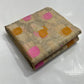 Champagne beige Katan Silk Chanderi saree with pink and marigold floral motifs