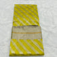 Sunlit Turmeric Yellow Diagonal Zari Katan Silk Chanderi Saree, folded view showing body, border and pallu