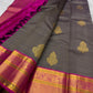 Curated Pure Silk Kanchipuram sarees including the Charcoal Grey and Rani Pink Korvai design.