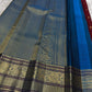 Kanchipattu silk saree in korvai with cherry wine border weave traditional zari detail