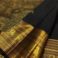 Classic Black KanchiPattu Saree — folded full saree view