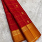 Classic Red pure silk Kanjeevaram saree — classic red