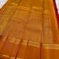 Classic Red pure silk Kanjeevaram saree — mustard lightweight