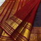coffee brown Kanchipuram silk saree with blouse piece