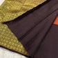 Deep coffee brown Vanasringaram Kanchipuram silk saree with zari floral jaal – front view