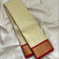 Red and gold pallu detail
