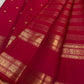 Crimson Kanchi Pattu saree with Rettapet weave and Maanga butta gold zari — Idam Living