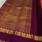 Crimson and Maroon Handwoven Pure Silk Kanchipuram Saree with Maanga Butta and Sorgavaasal Mayil Rettapet Border