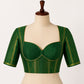 Custom-tailored blouse made to measure for a Kanjivaram silk saree