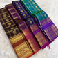 Kanchipattu silk saree in dark cocoa brown with burnt orange border Varisaipet Korvai weave traditional zari detail