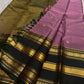 December Poo Mauve pure silk Kanchipuram body with spaced gold zari buttas