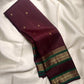 Deep Arakku Handwoven Pure Silk Kanjeevaram Rettapet Saree with Emerald Green Contrast Border – front full drape view