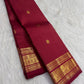 Arakku Kanjipuram saree with Mayil gold zari pallu