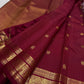 Arakku red Vairaoosi Kanjivaram saree with Oosi Vaanam