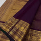 Purple Lightweight Kancheepuram Zari Kattam saree