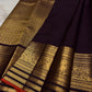 Handwoven pure silk Kanchipuram saree with dense petite zari butta pattern.