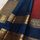 Deep Brick Red KanchiPattu silk saree, border close-up detail — Idam Living