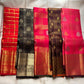 Deep Aubergine Brown Handwoven Pure Silk Kanjipuram Saree with Zari Kattam and Antique Gold Diamond Border