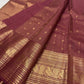 Earthy Rose Pure Silk Kanchipuram saree with petite floral zari buttas