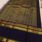 Pure Silk Kanchipuram Rettapet saree with broad dark contrast border