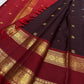 Ruby red Rettapet border with kamalam and annapakshi motifs, Kanchipuram saree