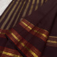 Coffee Kanjipuram saree with red and gold border