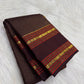Coffee brown Rettapet Kanjeevaram saree with Oosi Vaanam