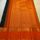 Deep Forest Green and Radiant Orange Pure Silk Kanchipuram Rettapet saree