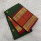 Handwoven Pure Silk Kanchipuram saree with Rettapet construction and warm gold zari detailing.