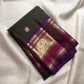 Deep Green Kanjivaram saree with ornate Royal Purple Mayil motif border