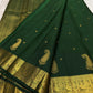 Handwoven Pure Silk Kanchipuram Butta saree with scattered gold zari motifs