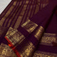 Fuchsia Kanchi Pattu silk saree with gold zari Rettapet border