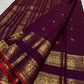 Fuchsia Kanchi Pattu saree with softly scattered gold zari buttas