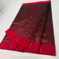 Maroon Chanderi Tissue Silk saree with zari weaving