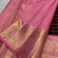 Deep maroon Pure Silk Kanchipuram with fine Zari Kattam checks.