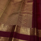 Deep maroon Rettapet Kanjeevaram Vanasringaram saree