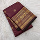 Deep maroon Lightweight Kanjipuram saree with Zari Kattam