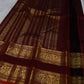 Deep maroon Rettapet Pure Silk Kanjipuram saree, full drape