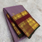 Kanchipattu silk saree in smoky lavender with deep maroon border Varisaipet Korvai weave traditional zari detail