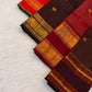 Deep Maroon Handwoven Pure Silk Kanjivaram Saree with Zari Kattam Butta and Vanasringaram Floral Border