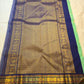 Folded view of jade green and deep navy butta korvai Kanchipuram silk saree — Idam Living