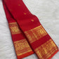 Deep Raspberry Pink Handwoven Pure Silk Kanchipuram Saree with Rettapet Mayil Zari Border