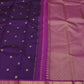Royal Plum purple Kanchipuram Silk Saree with Mayil Chakram Butta