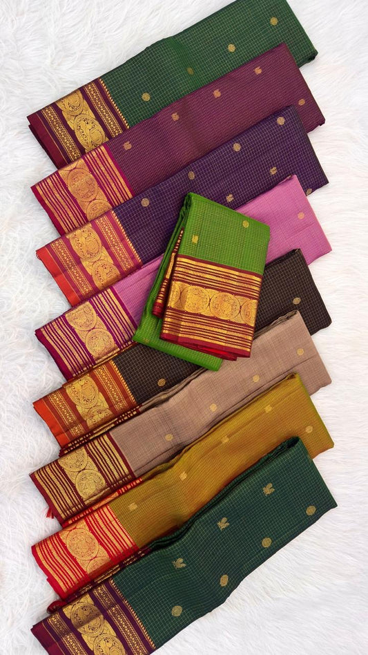 Deep Plum Purple Pure Silk Kanjivaram Zari Kattam Saree - border close-up