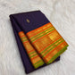Close view of Burnt Orange green and antique-gold multi-register Varisaipet border.