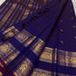 Deep Purple and Magenta Handwoven Pure Silk KanchiPattu Saree with Rettapet Yaanai Chakram Butta and Annam Pallu Border